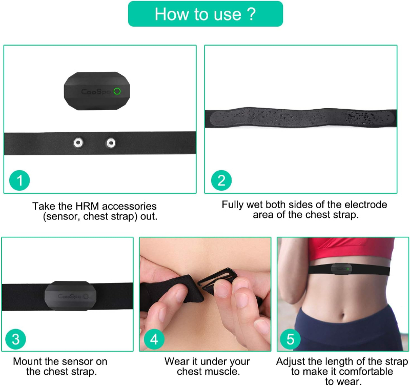 Bluetooth Heart Rate Monitor Chest Strap H808S