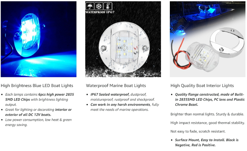 LED Marine Boat Deck Lights