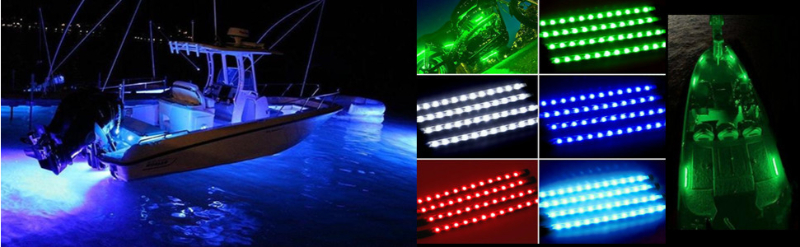 Boat Led Strip Lights 24 inch Marine Boat Interior Courtesy Deck Navigation Lights