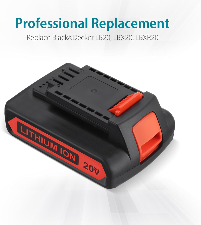 LBXR20 20V 3.0Ah Replacement for Black and Decker 20V Lithium Battery