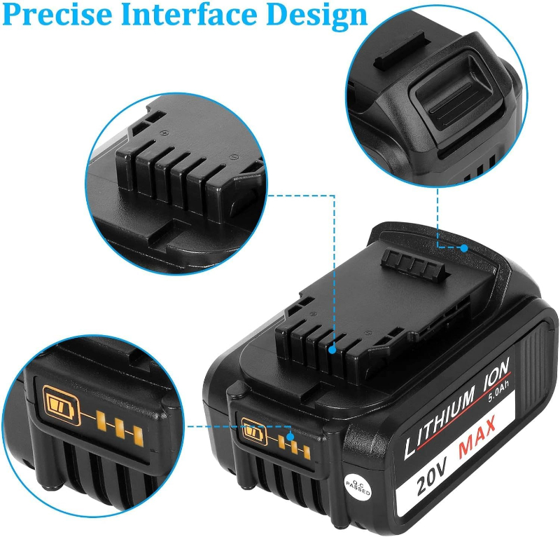 5.0Ah 20V Replacement Battery Compatible with Dewalt DCB205 DCB200 DCB207 DCB203 Cordless Power Tools