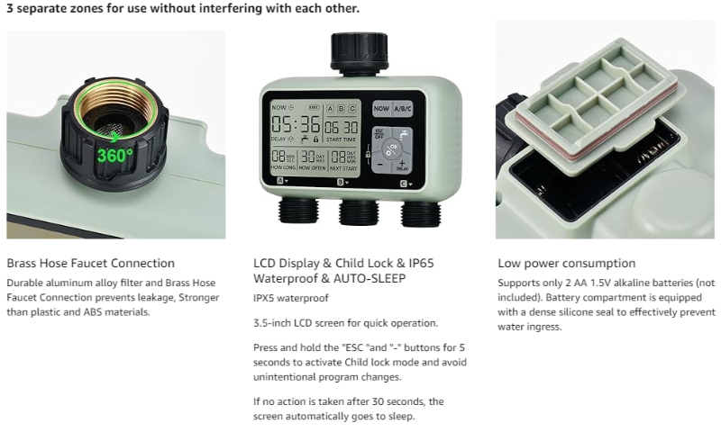 Watering Timer 3 Zone
