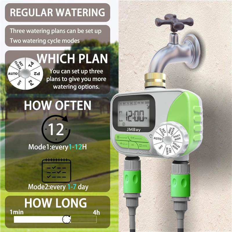 Sprinkler Timer Water Timer for Garden Hose 2 Zone