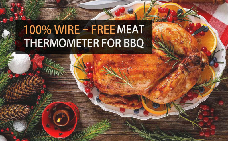 Wireless Meat Thermometer, Long Wireless Range