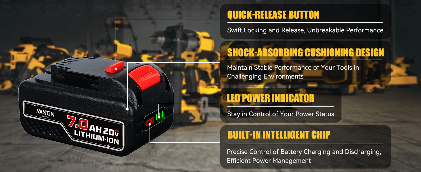 Replacement for Dewalt 20V Max Battery Lithium Ion