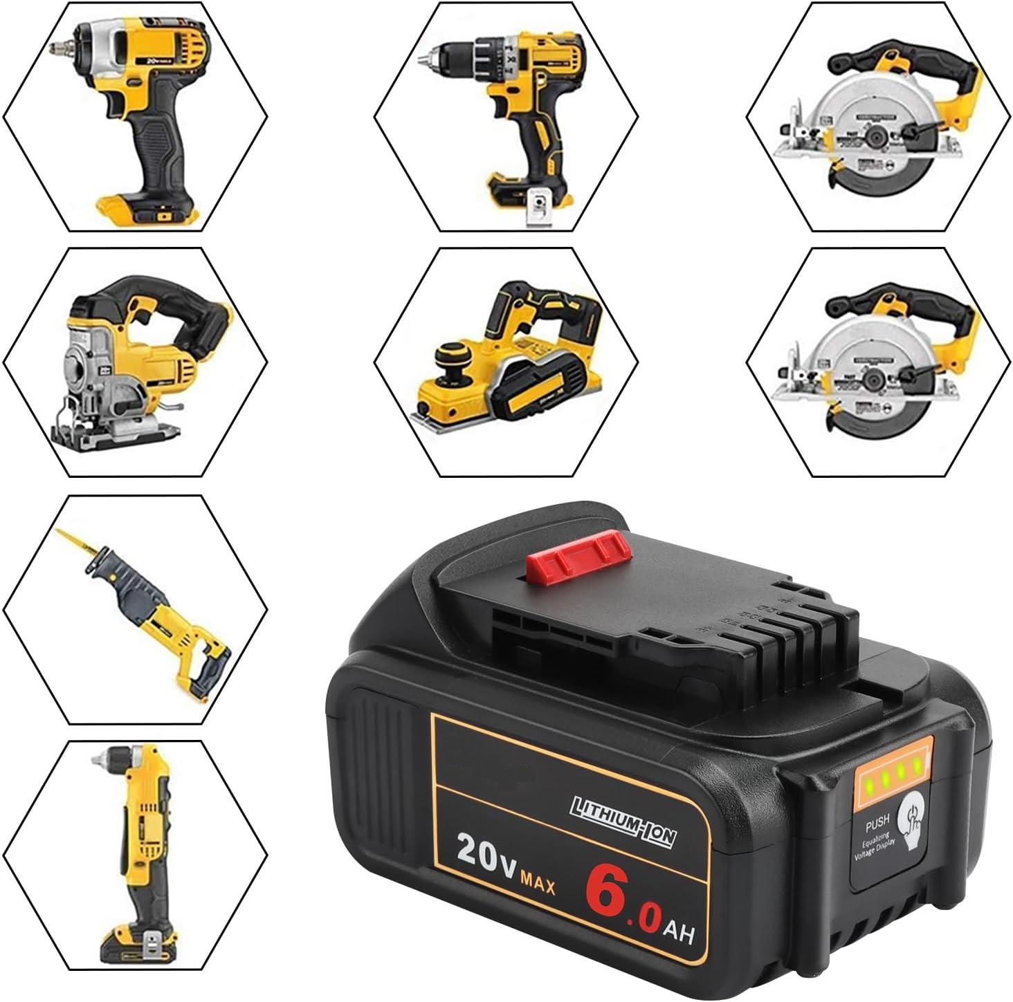 Replacement Battery Compatible with Dewalt