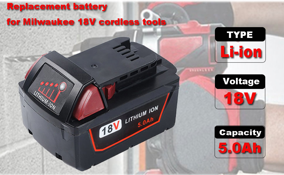 M18 Battery Replacement for Milwaukee