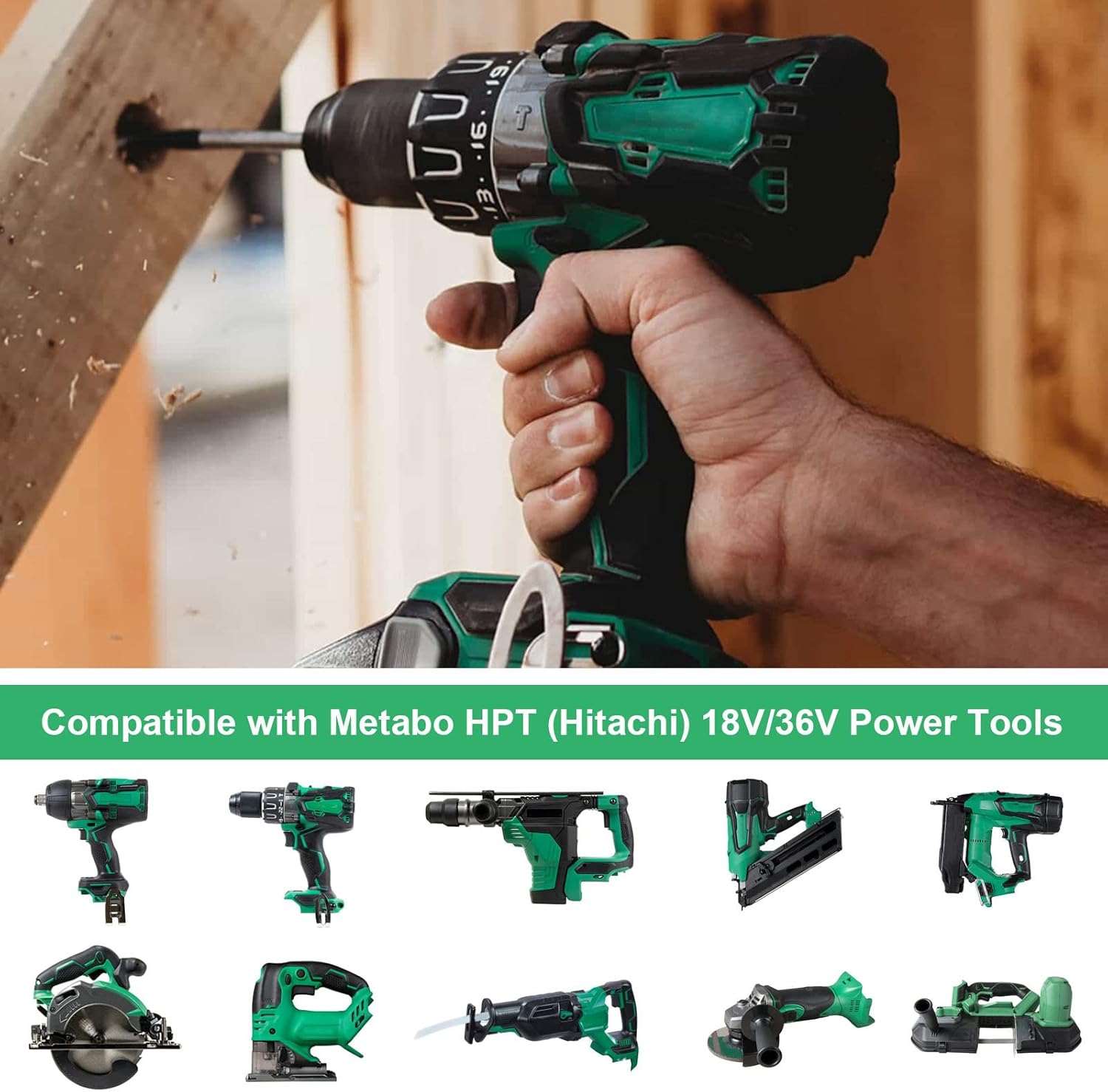 Power Tools Lithium-Ion Battery Pack Replacement for Metabo