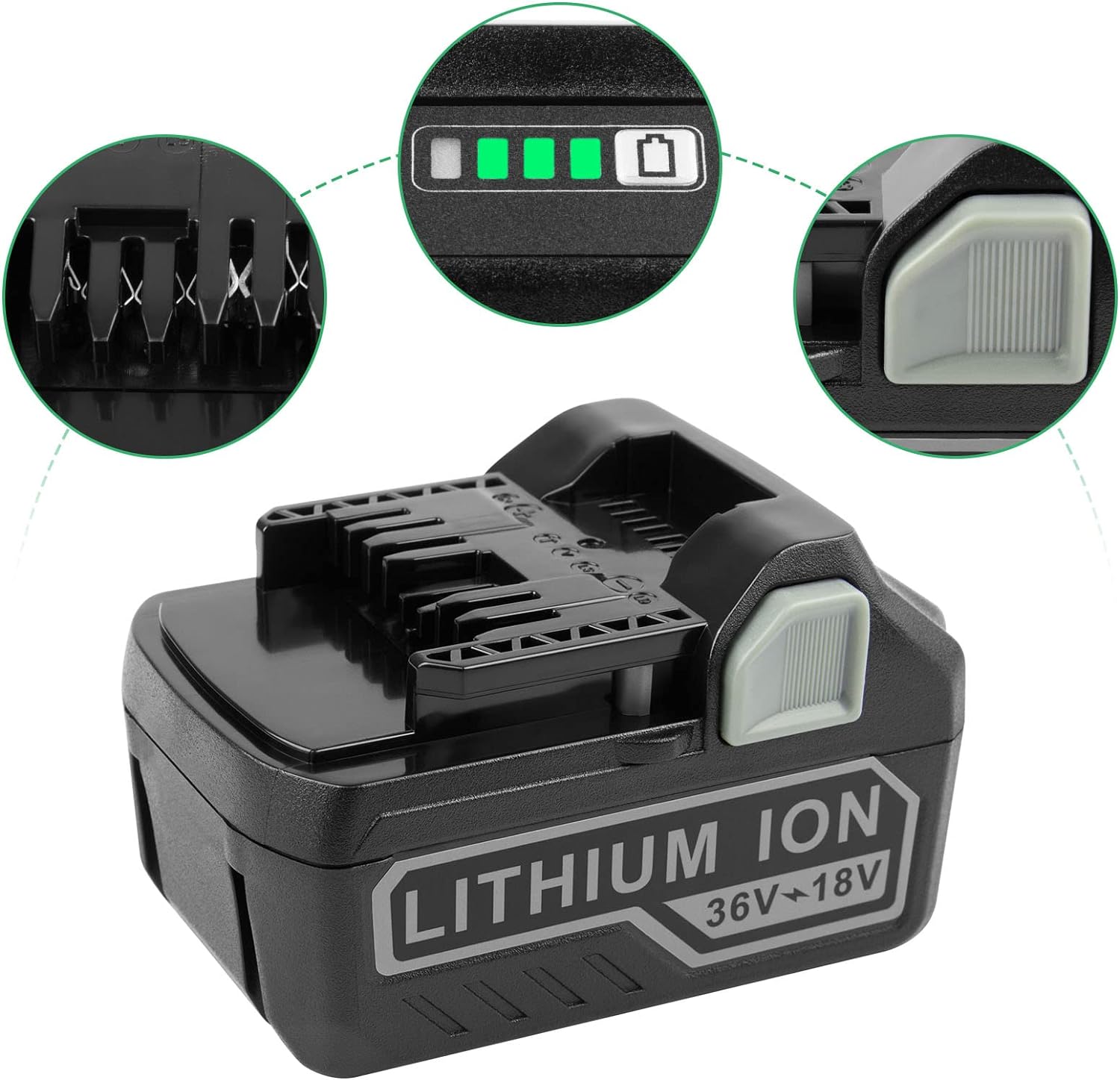 Power Tools Lithium-Ion Battery Pack Replacement for Metabo