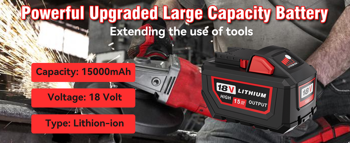 Replacement for Milwaukee M18 18V