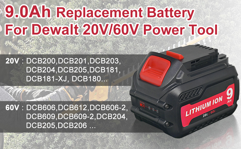 Power Tool Battery Replacement for Dewalt