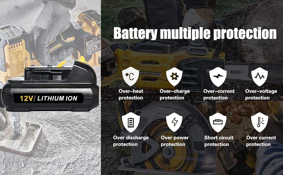 Power Tool Battery Pack Replacement for Dewalt 12V