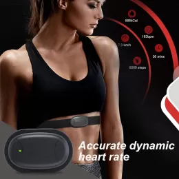 Rechargeable Heart Rate Monitor Chest Strap 5.3 kHz/Bluetooth 5.0/ANT+