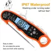 Waterproof Digital Instant Read Meat Thermometer with 4.6 Folding Probe Backlight & Calibration Function