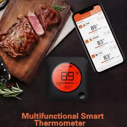 Meat Thermometer Wireless Digital Meat Thermometer with Dual Probe Wireless Remote BBQ Thermometer for Smoker