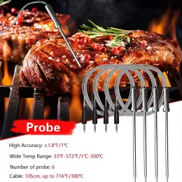 Meat Thermometer Wireless Digital Meat Thermometer with Dual Probe Wireless Remote BBQ Thermometer for Smoker