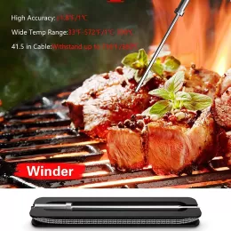 Meat Thermometer Wireless Digital Meat Thermometer with Dual Probe Wireless Remote BBQ Thermometer for Smoker