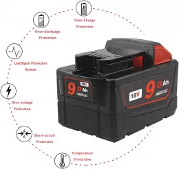 Power Tool Battery Pack Replacement for Milwaukee 18v